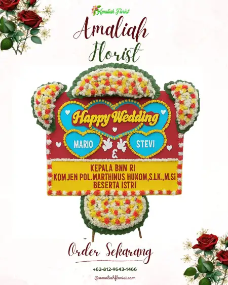 Papan Bunga Pernikahan Pondok Benda